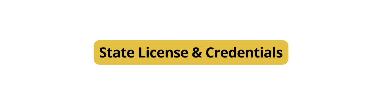 State License Credentials